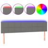 vidaXL LED Kopfteil Dunkelgrau 160x5x78/88 cm Stoff