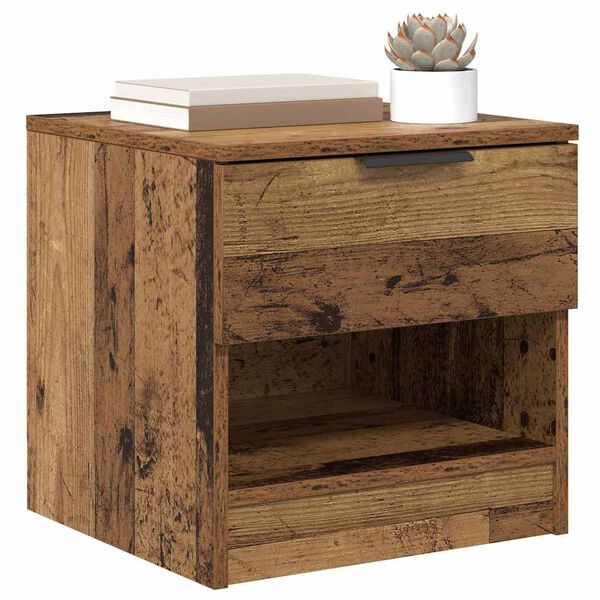 vidaXL Bettschrank 2 pcs Altholz 40 x 39 x 40 cm Holzwerkstoff