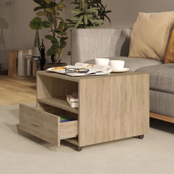 vidaXL Couchtisch Sonoma-Eiche 55x55x40 cm Holzwerkstoff