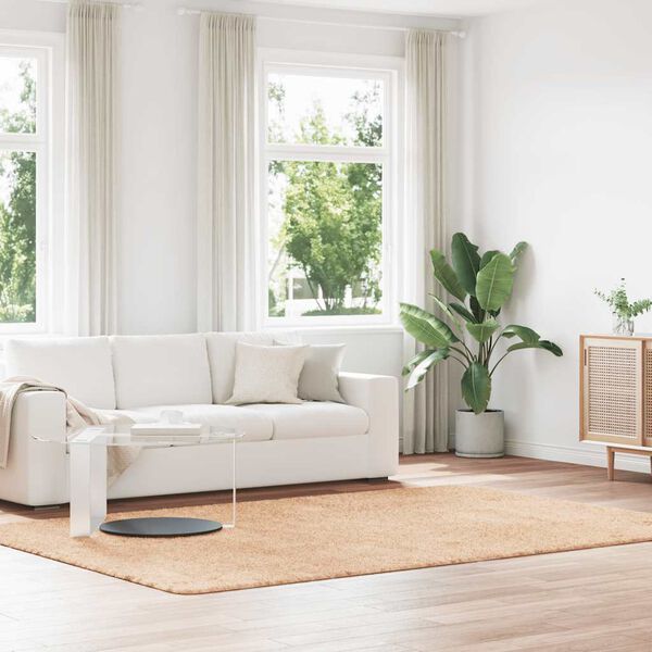 vidaXL Teppich Shaggy Hochflor NAVARRA Beige 200x290 cm Polyester