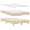 vidaXL Boxspringbett mit Matratze Creme 120 x 190 cm Stoff