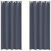vidaXL Verdunkelungs-Vorh&auml;nge mit Ringen 2 Stk. Anthrazit 260 x 140 cm