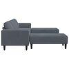 vidaXL Wohnzimmer Couch 3 pcs Dunkelgrau