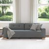 vidaXL 3-Sitzer-Sofa Dunkelgrau 220x78x80 cm Stoff