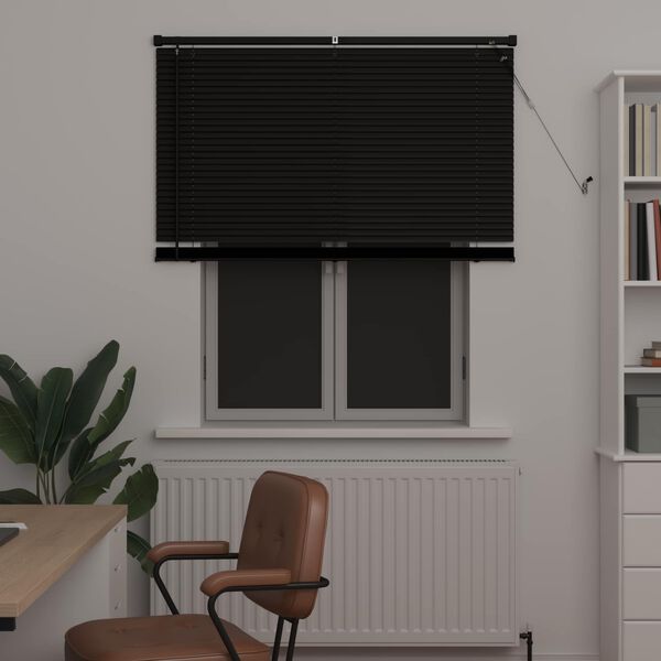 vidaXL Venetianer Jalousie Verstellbar Schwarz 150 x 110 cm PVC