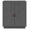 vidaXL Sideboard Grau 65,5x40x75 cm Massivholz Kiefer