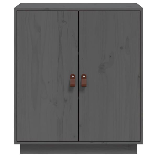 vidaXL Sideboard Grau 65,5x40x75 cm Massivholz Kiefer