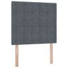 vidaXL Aufbewahrungsbett mit Matratze Dunkelgrau 90 x 190 cm Samt