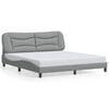vidaXL Bettgestell ohne Matratze "Hvar" Hellgrau 180x200 cm Stoff