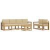 vidaXL Outdoor-Sofagarnitur mit Kissen 7 pcs Wei&szlig; und Beige