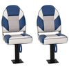 vidaXL Bootssitze mit Podest 2 Stk. 360&deg; Drehbar