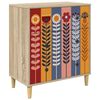 vidaXL Kommode ESSEN Sonnenblumenmuster 66 x 36,5 x 75 cm Sonoma