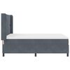 vidaXL Boxspringbett mit Matratze Dunkelgrau 140 x 190 cm Samt