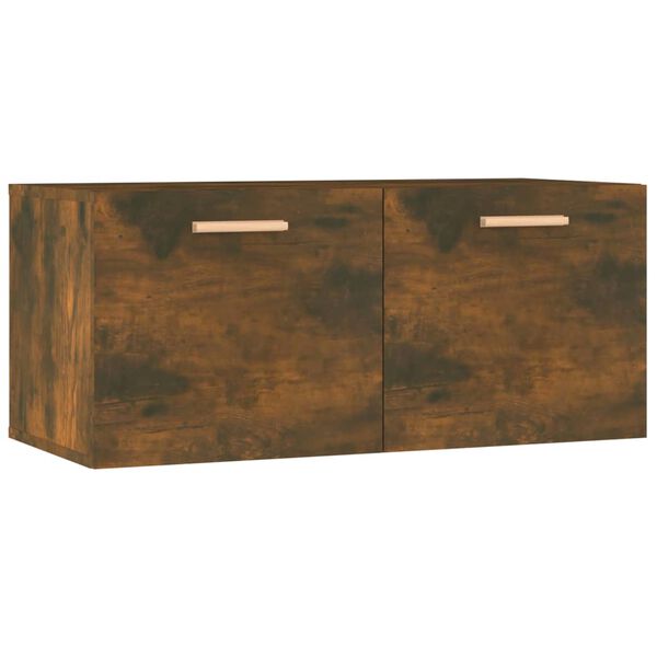 vidaXL Wandschrank Räuchereiche 80x35x36,5 cm Holzwerkstoff