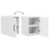vidaXL K&uuml;chenschrank Kalmar 2 pcs Hochglanz Wei&szlig; 30 x 31 x 40 cm