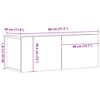 vidaXL TV-Wandschrank Artisan-Eiche 80x30x30 cm Holzwerkstoff