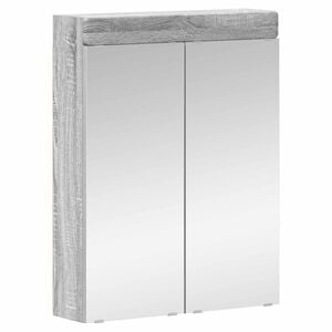 vidaXL Badezimmerspiegelschrank TULUM Graues Sonoma 60 x 16,5 x 78 cm