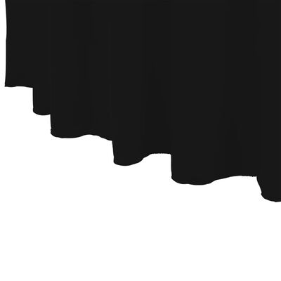 vidaXL 2 Stück Stretch-Tischdecken mit Rand Schwarz 180 x 74 cm