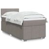 vidaXL Boxspringbett mit Matratze Taupe 80x200 cm Stoff