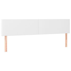 vidaXL Kopfteile Wei&szlig; 160x5x78/88 cm Kunstleder