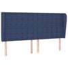vidaXL Kopfteil mit Ohren Blau 163x23x118/128 cm Stoff