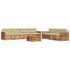 vidaXL Outdoor-Sofagarnitur mit Kissen 8 pcs Natur und Beige