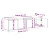vidaXL TV-Schrank 156x37x45 cm Massivholz Kiefer