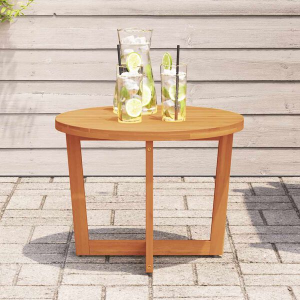 vidaXL Garten-Beistelltisch Rund &Oslash;55x40 cm Massivholz Akazie