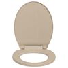 vidaXL Toilettensitz mit Absenkautomatik Beige Oval