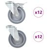 vidaXL 24 Stk. Lenkrollen mit R&uuml;ckenloch 100 mm