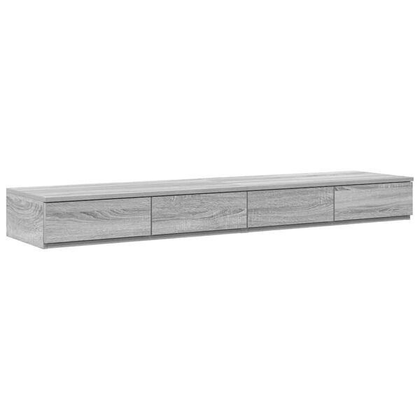 vidaXL Bettschubladen Graues Sonoma 135 x 36,5 x 16,5 cm Holzwerkstoff