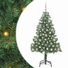 vidaXL Weihnachtsbaum mit 300 LEDs mit St&auml;nder Gr&uuml;n 180 cm PVC