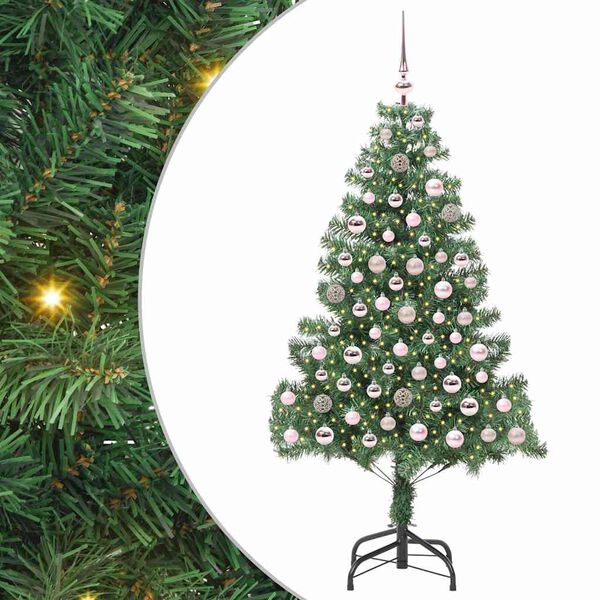 vidaXL Weihnachtsbaum mit 300 LEDs mit St&auml;nder Gr&uuml;n 180 cm PVC
