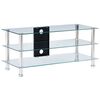 vidaXL TV-Tisch Transparent 90 x 40 x 40 cm Geh&auml;rtetes Glas