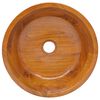 vidaXL Waschbecken Massivholz Teak Φ40x10 cm