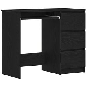 vidaXL Schreibtisch Schwarz Eichen-Optik 90x45x76 cm Holzwerkstoff