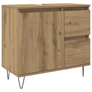 vidaXL Waschbeckenunterschrank Artisan-Eiche 65x33x60 cm Holzwerkstoff