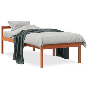 vidaXL Seniorenbett Wachsbraun 75x190 cm Massivholz Kiefer