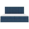 vidaXL Bett mit Stauraum und LED mit LED Blau 200 x 200 cm Polyester