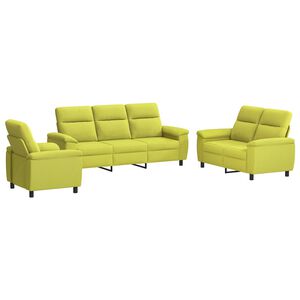 vidaXL Sofa-Set 3 pcs Hellgr&uuml;n Stoff