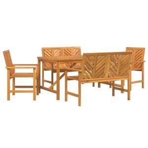 vidaXL Garten Essgruppe 5 pcs Braun Massivholz Akazie