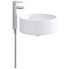 vidaXL Waschbecken mit Wasserhahn und Abfluss Chrom