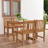 vidaXL 5-teiliges Garten-Ess-Set 120 x 70 cm Massivholz Teak
