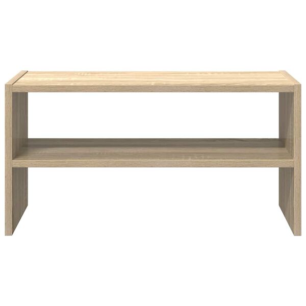 vidaXL Schuhregal Stapelbar Sonoma-Eiche 60x30x30,5 cm