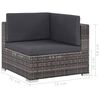 vidaXL 6-tlg. Garten-Lounge-Set mit Auflagen Poly Rattan Grau
