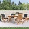 vidaXL Gartenst&uuml;hle mit Kissen 4 Stk. Massivholz Teak