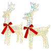 vidaXL 3D Weihnachtsrentier LOVIISA 2 stk. 80 LEDs Warmes Wei&szlig;