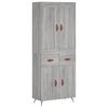 vidaXL Highboard Grau Sonoma 69,5x34x180 cm Holzwerkstoff