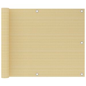 vidaXL Balkon-Sichtschutz Beige 75x300 cm HDPE
