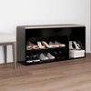 vidaXL Schuhbank mit Kissen Schwarz 104x30x49 cm Holzwerkstoff